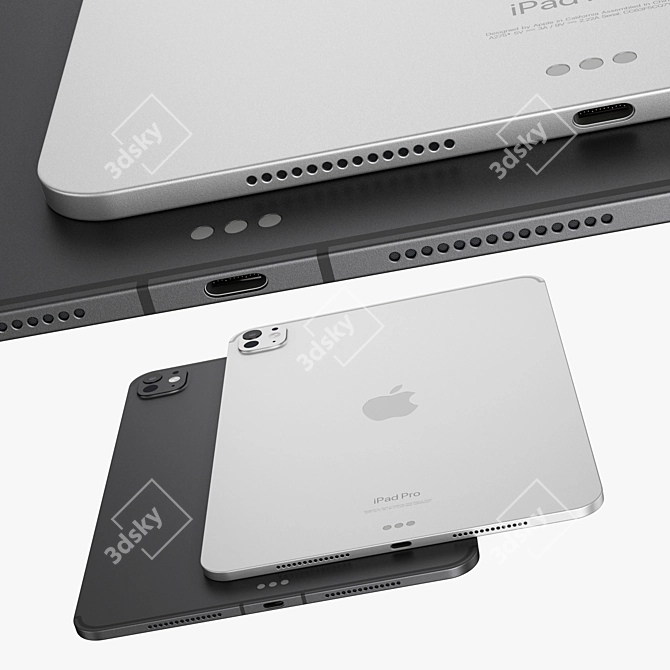 Pro-Inspired iPad 11-inch Model 3D model image 2