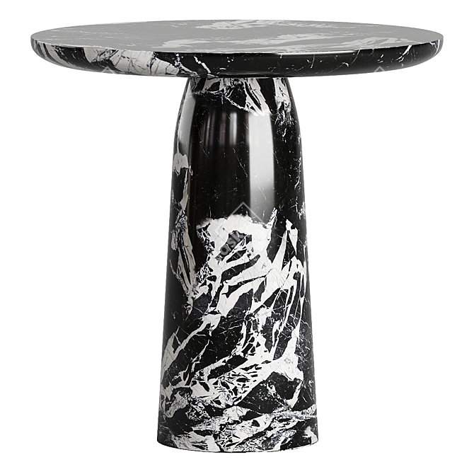 Marble Veined Bistro Table 3D model image 2