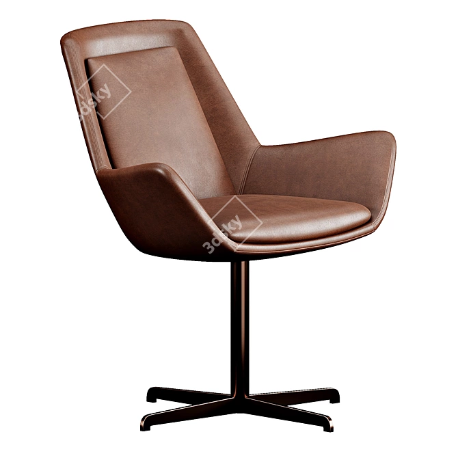 Sleek Bonaldo Newton Low Chair 3D model image 2