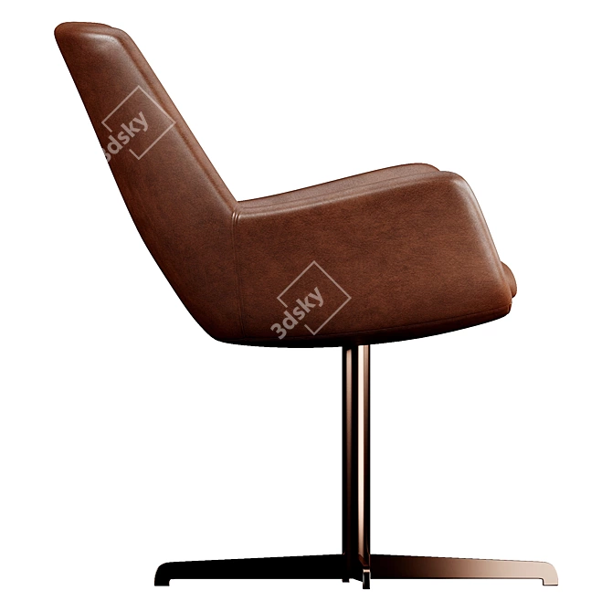 Sleek Bonaldo Newton Low Chair 3D model image 3