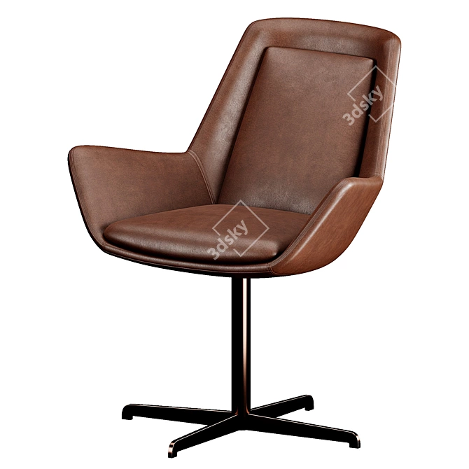 Sleek Bonaldo Newton Low Chair 3D model image 4