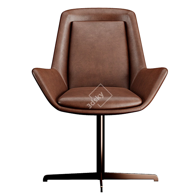 Sleek Bonaldo Newton Low Chair 3D model image 6