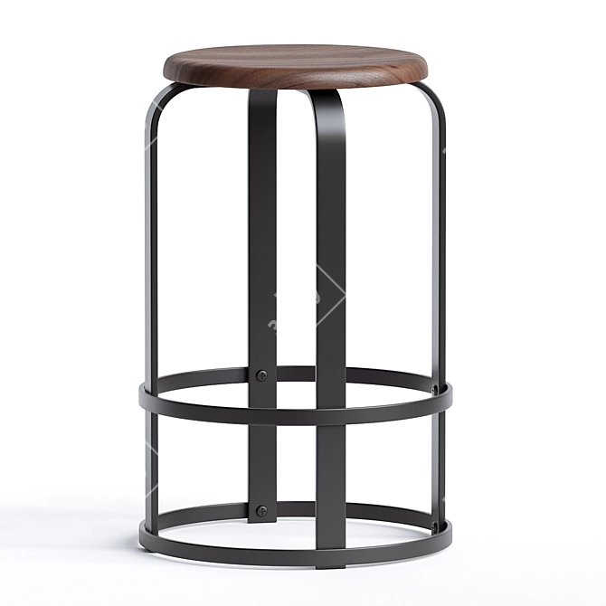 Griselle 26" Solid Wood Stool 3D model image 1