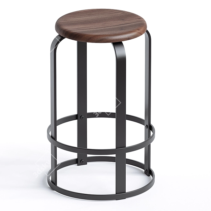 Griselle 26" Solid Wood Stool 3D model image 2