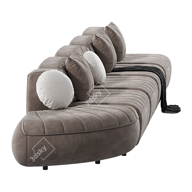 Italian Designed Modular Sofa Group 3D model image 4