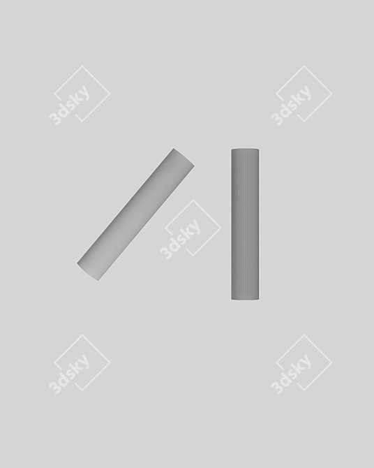 Minimalist Steel Desk Lamp 3D model image 2