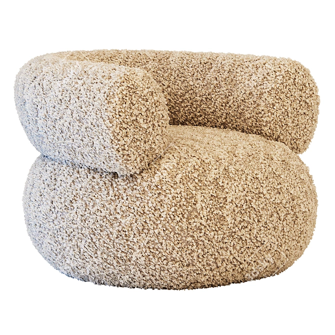 Amalfi Boucle Puffer Chair - 3D Model 3D model image 1