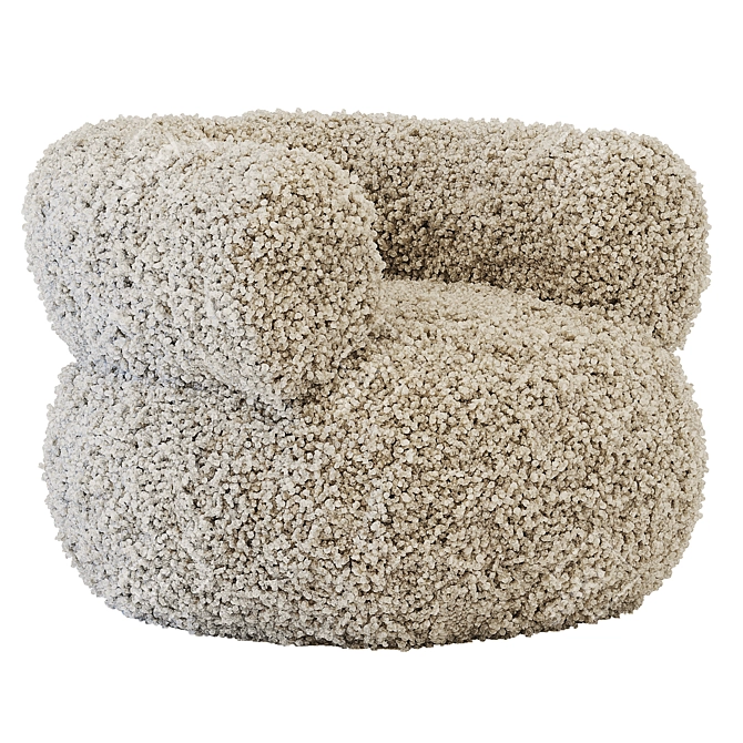 Amalfi Boucle Puffer Chair - 3D Model 3D model image 3