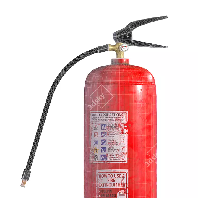 Corona 3D Model Fire Extinguisher 3D model image 6