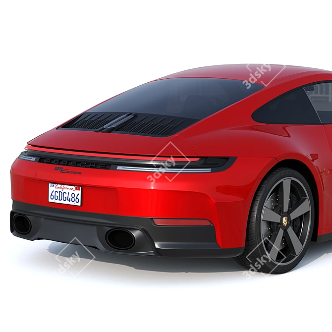 Porsche 911 Carrera GTS Hybrid 3D model image 5