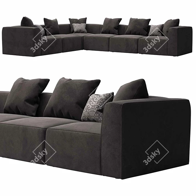 Scandinavian Designs Modular Sectional Sofa 3D model image 1