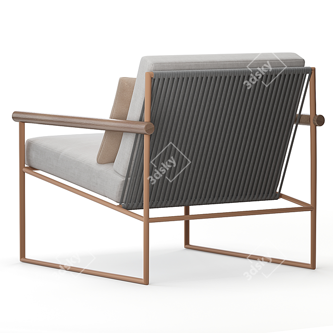 Contemporary Pipe Armchair Design 3D model image 3