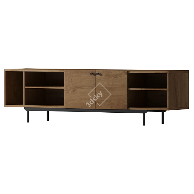 Modern TV Stand Skult 4 3D model image 1