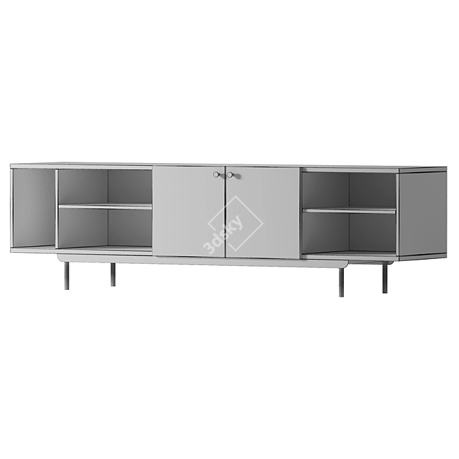 Modern TV Stand Skult 4 3D model image 2