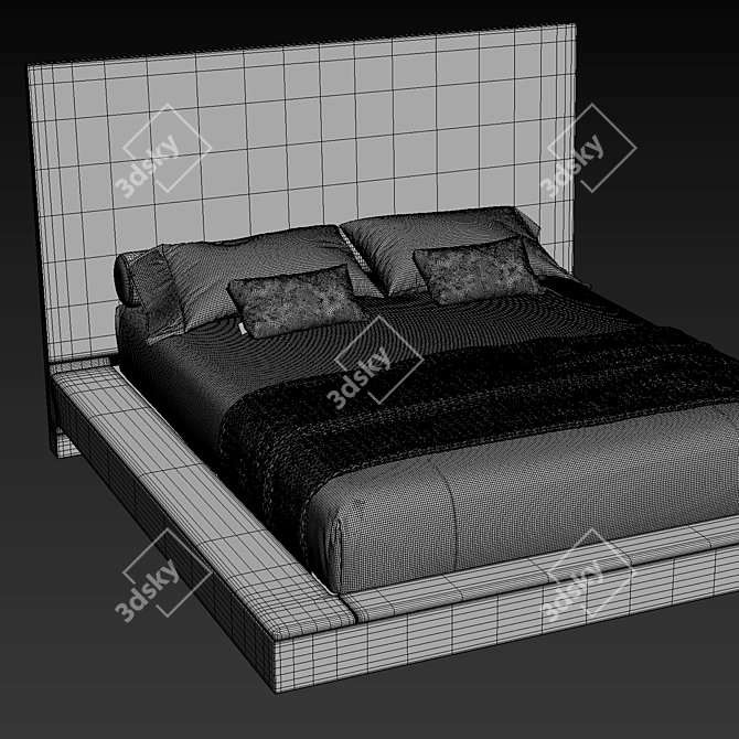 Luzaro Factory Bed 3D model image 5