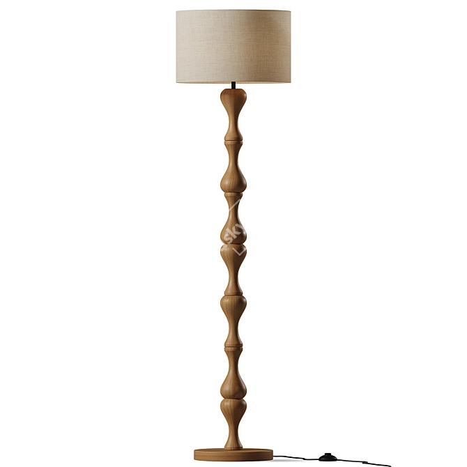 Rustic Elegance Laredo Floor Lamp 3D model image 1