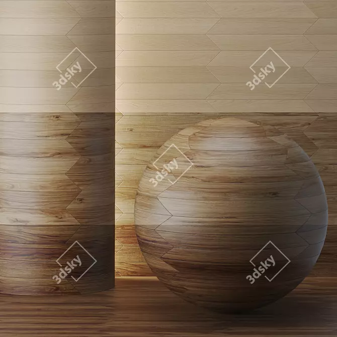  French Oak Parquet Floor 3D model image 2