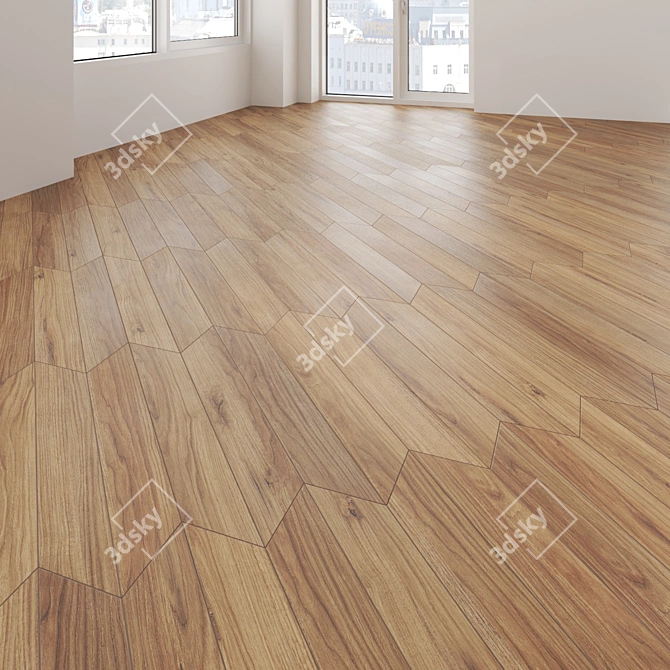  French Oak Parquet Floor 3D model image 4