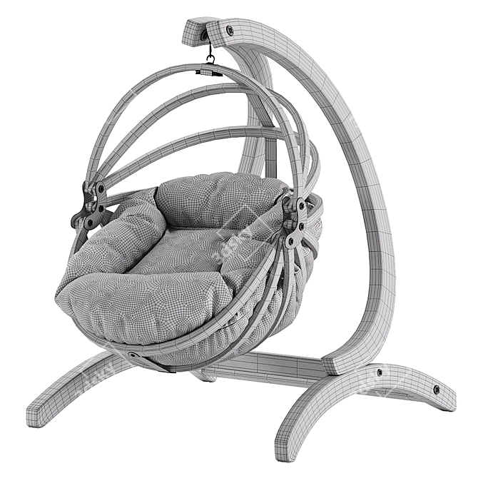 Graphite Hammock Chair Genoa Stand 3D model image 6