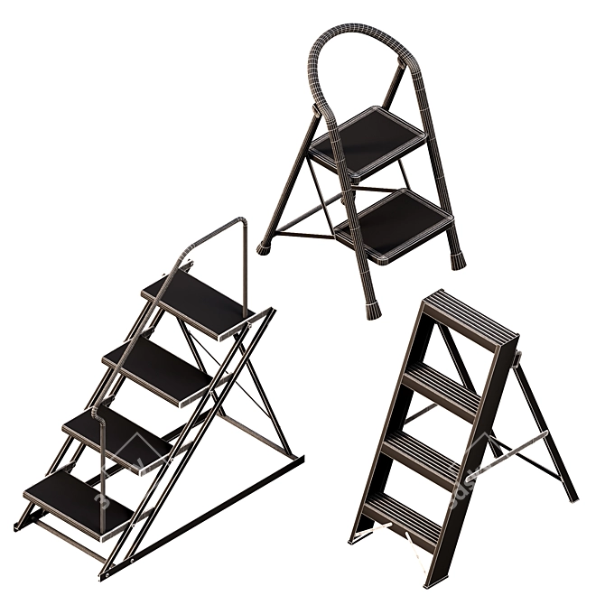 Professional 3D Ladders Asset 3D model image 5