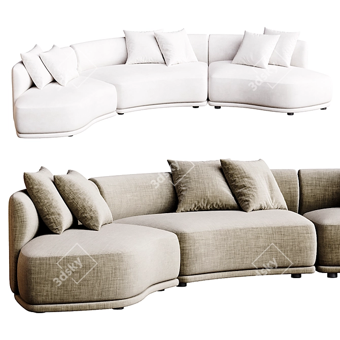 Modern Elegance: Olivia Sofa 2017 3D model image 3