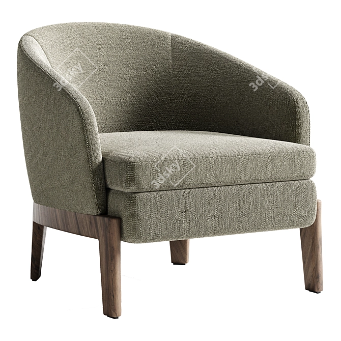 Sleek Chelsea Armchair Design 3D model image 2