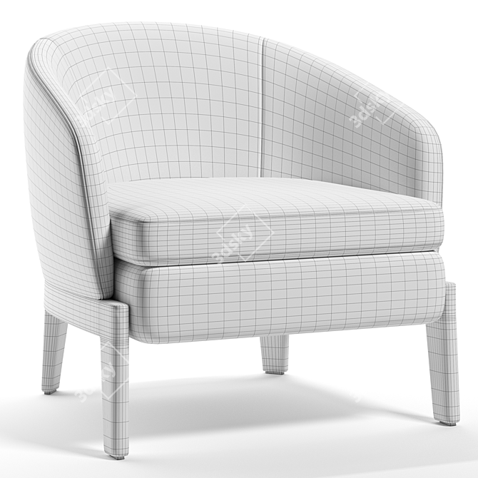 Sleek Chelsea Armchair Design 3D model image 1