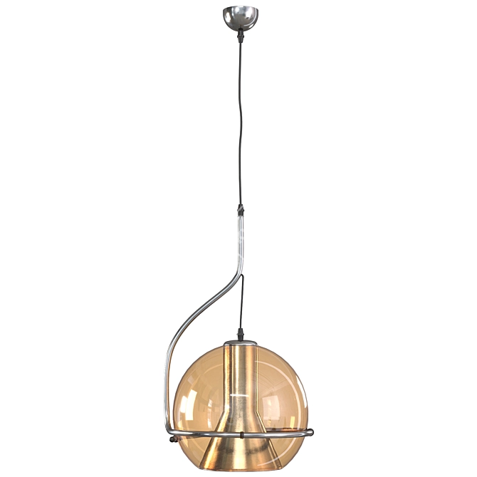 Title: Industrial Halo Pendant Light 3D model image 3