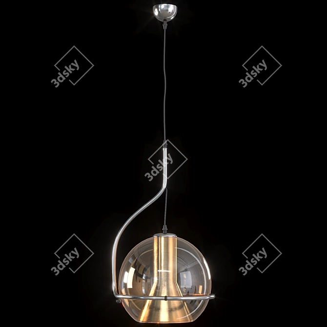 Title: Industrial Halo Pendant Light 3D model image 4