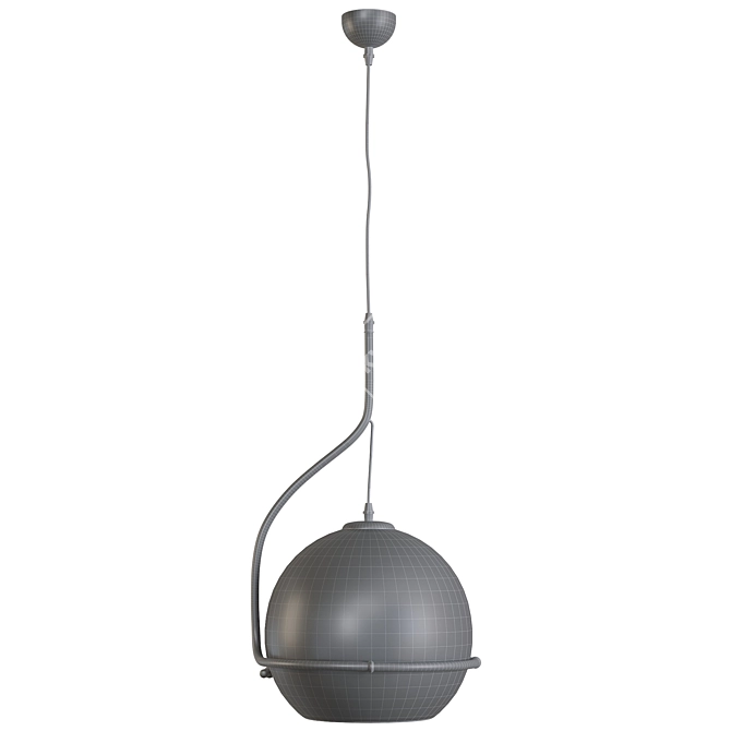 Title: Industrial Halo Pendant Light 3D model image 7