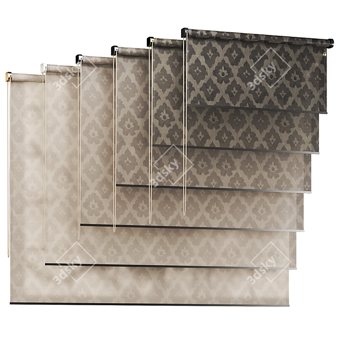 Versatile Roller Blinds Collection 3D model image 1