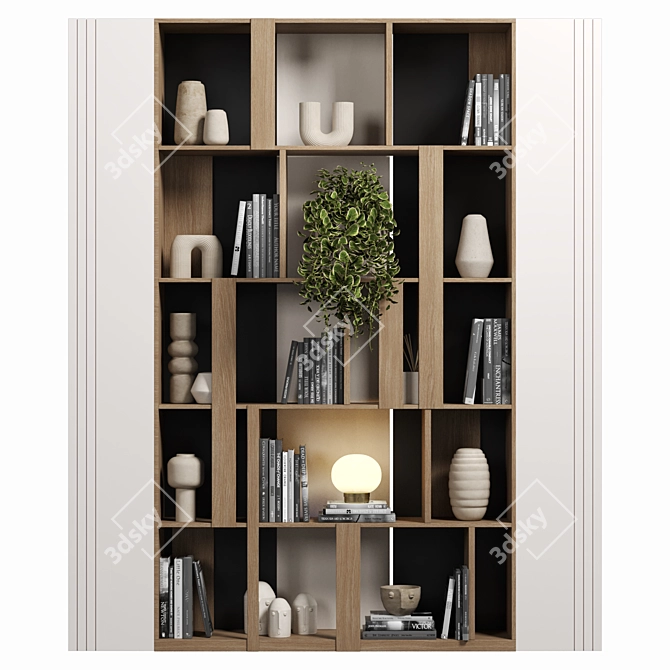 Modular Bookcase Cabinet Shelves 3D 3D model image 1