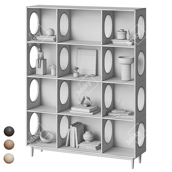 Modern Decor Open Shelf NG13 3D model image 7