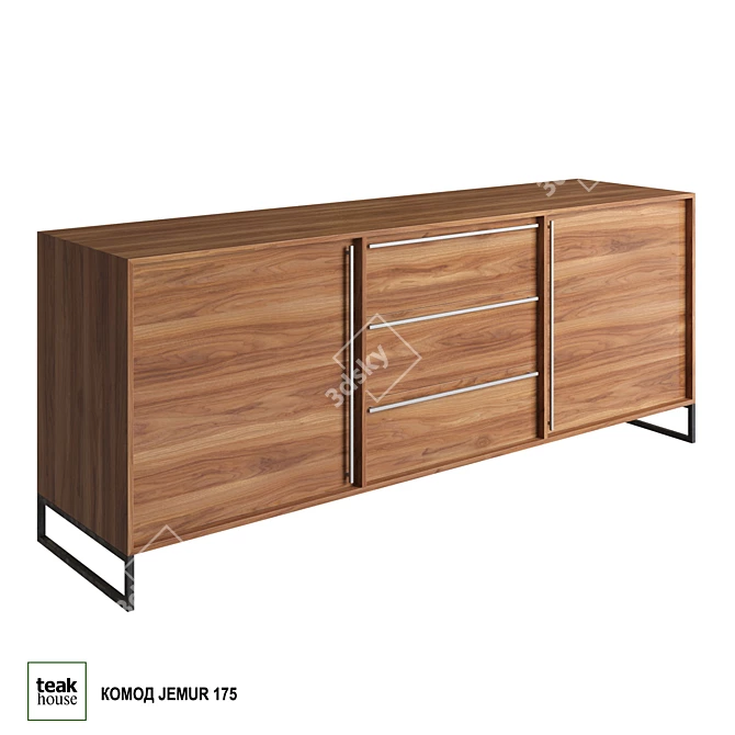 JEMUR 175 Teak Wood Dresser 3D model image 1