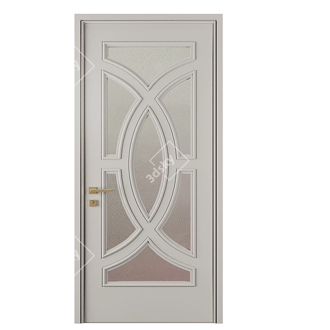 Modern Entrance Door Set 2016 3D model image 2