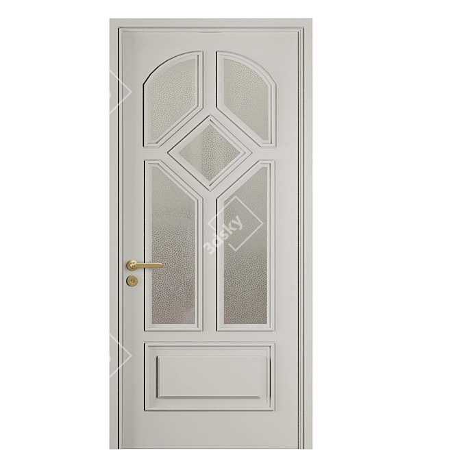 Modern Entrance Door Set 2016 3D model image 3