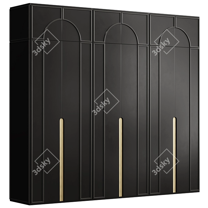 Modern Classic Modular Wardrobe 3D model image 3