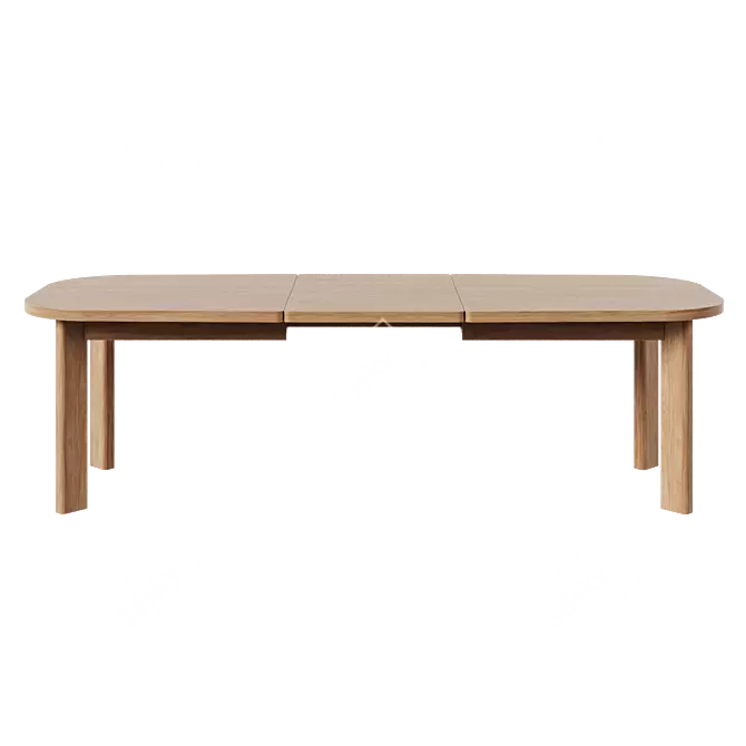 Extendable Oak Dining Table Corona 3D model image 5