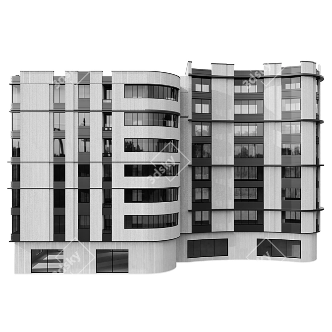 Multi-Level Building Model Pack 3D model image 4