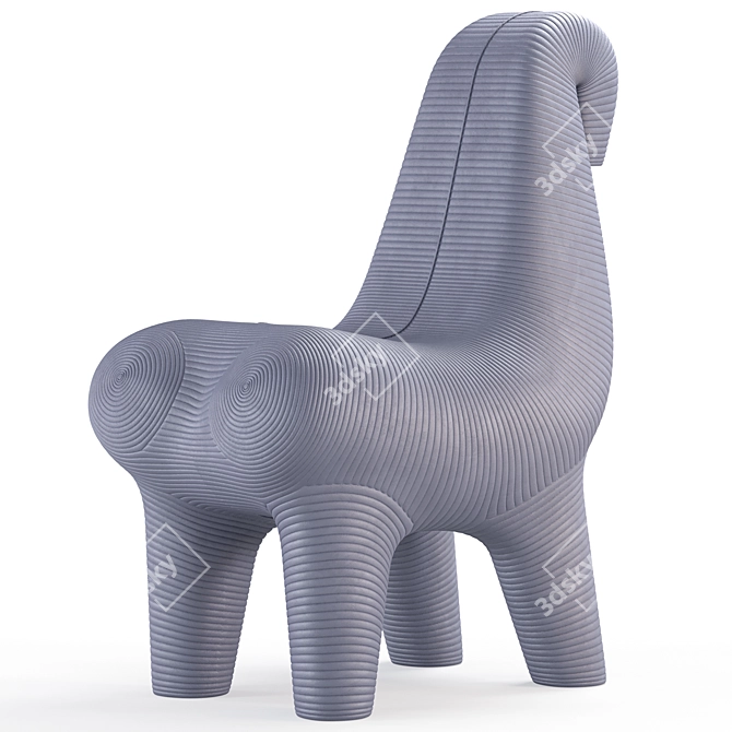 Qeeboo Ghoda Chair: Polys 196,453 3D model image 2