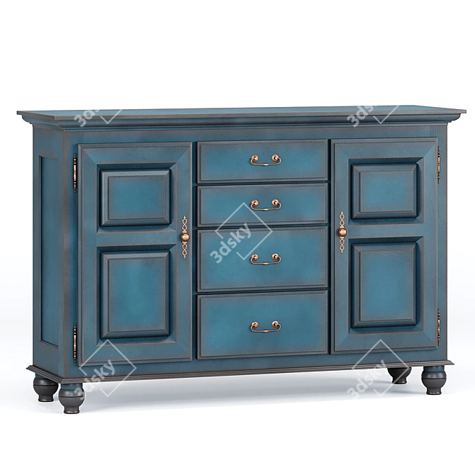 Classic Timberika 1-14 Dresser 3D model image 1