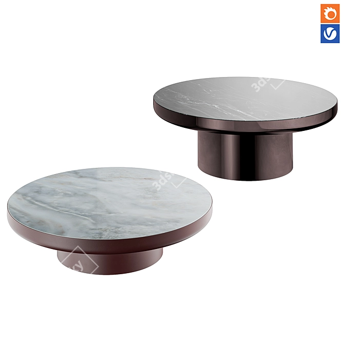 Minotti BRADY Coffee Tables 3D model image 1