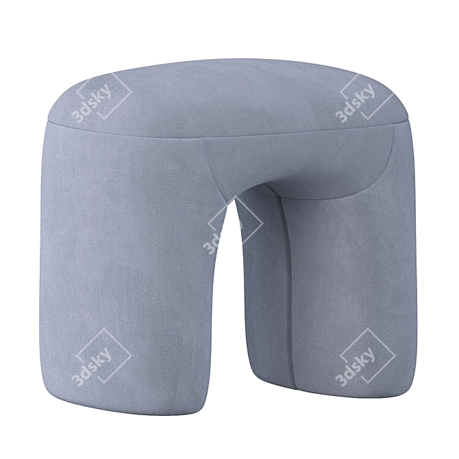 Krops Pouf: Modern Chic Seating 3D model image 2