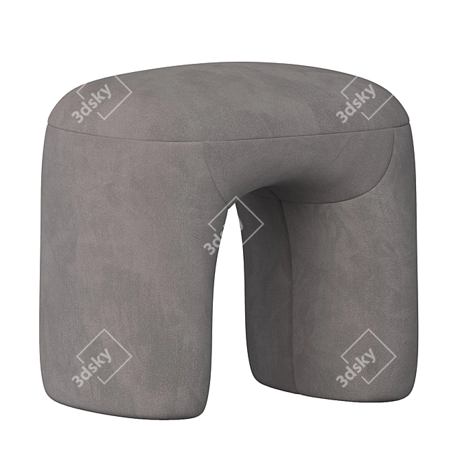 Krops Pouf: Modern Chic Seating 3D model image 4