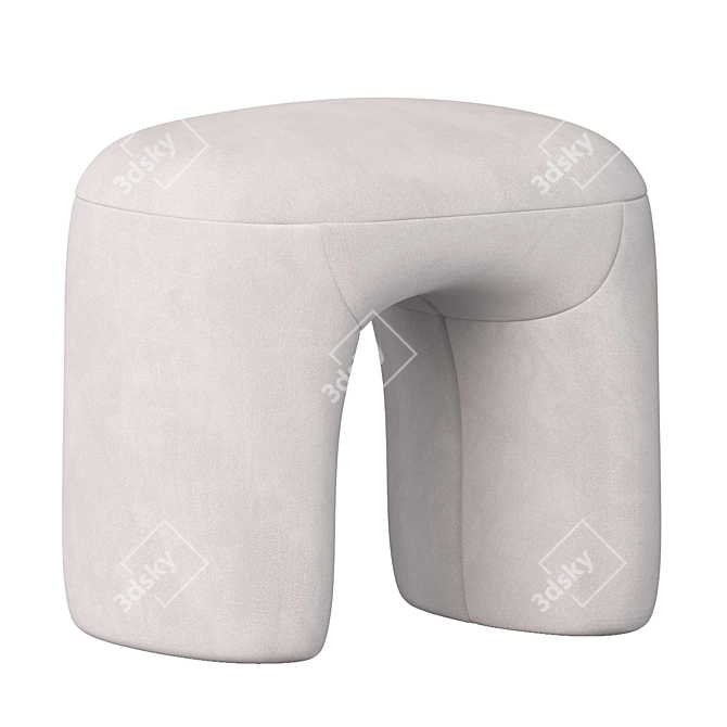 Krops Pouf: Modern Chic Seating 3D model image 5