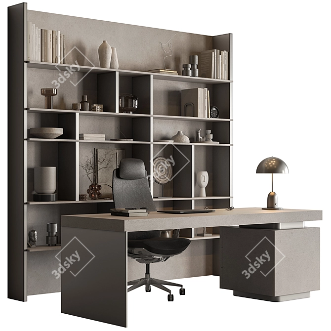  Executive Office Desk - Boss 641 3D model image 1