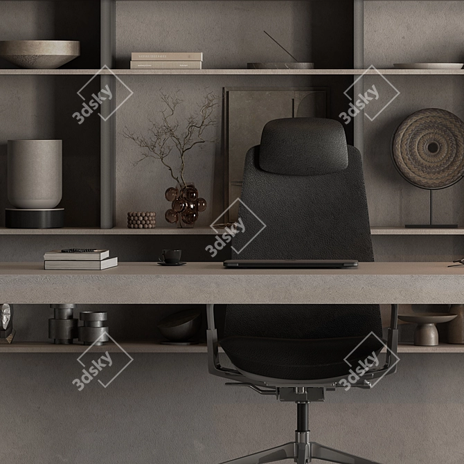  Executive Office Desk - Boss 641 3D model image 6