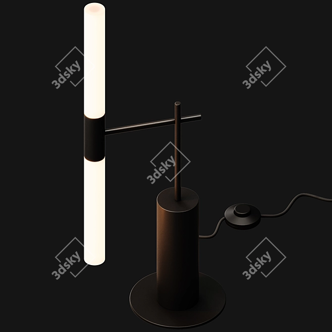 Modern LED Metal Table Lamp 3D model image 4