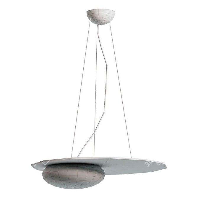 Loft Ribbon Style Pendant Light 3D model image 2