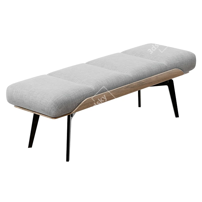 Modern Minimalistic Olos Bench 3D model image 5